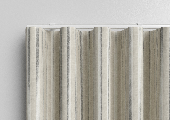 Emily Bond George Stripe Print, Charcoal - Made to Measure Curtains - Image 13